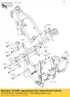 321900416, Kawasaki, staffa motore, testa, sinistra klx250s kawasaki  klx 250 300 2009 2010 2011 2012 2013 2014 2015 2016 2017 2018 2019 2020 2021, Nuovo