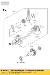 Here you can order the rod-connecting from Kawasaki, with part number 130321276: