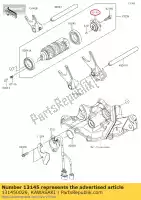 131450029, Kawasaki, tamburo cambio cam zx600p7f kawasaki  zx 600 636 2007 2008 2009 2010 2011 2012 2013 2014 2015 2016 2017 2018 2019 2021, Nuovo