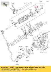 Here you can order the cam-change drum zx1400a6f from Kawasaki, with part number 131450023: