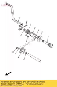 Yamaha 353156410000 versnelling, kick - Onderkant