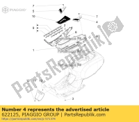 622125, Aprilia, Poggiapiedi, Nuovo