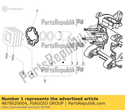 Aprilia 4878020004, Piston assy 4cat. (p), OEM: Aprilia 4878020004