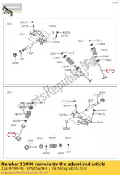 Aquí puede pedir 01 válvula de admisión de Kawasaki , con el número de pieza 120040048: