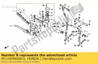 45124MW0003, Honda, hose,l.fr.brake honda cbr fireblade rr cbr900rr 900 , New