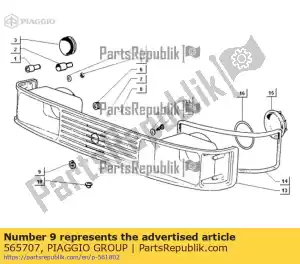 Piaggio Group 565707 schild - Onderkant