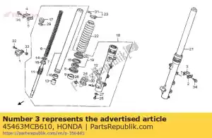 Honda 45463MCB610 klem d, remslang - Onderkant