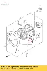 koord, positie van Suzuki, met onderdeel nummer 3611819F50, bestel je hier online:
