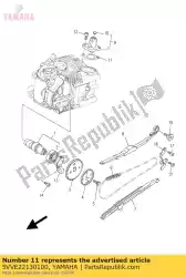Here you can order the gasket, tensioner from Yamaha, with part number 5VVE22130100: