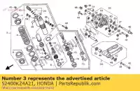 52400KZ4A21, Honda, coussin assy, ??arrière honda cr  r crm cr125r 125 , Nouveau