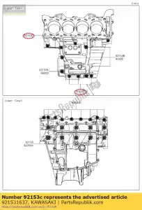 kawasaki 921531637 bullone, flangiato, 6x68 zx600p7f - Il fondo