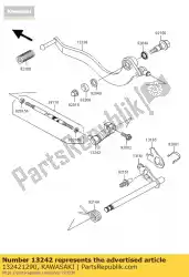 Here you can order the lever-assy-change zr750-c1 from Kawasaki, with part number 132421290: