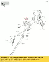 32043061018R, Kawasaki, wspornik-stojak, f.s. czarny zx1400 kawasaki  zzr 1400 2012 2013 2014 2015 2016 2017 2018 2019 2020 2021, Nowy