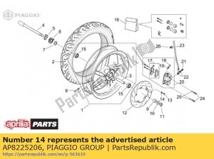 aprilia AP8225206 rondella - Lato superiore