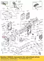 390620204, Kawasaki, refroidissement par tuyau, trop-plein klx250s9 kawasaki  klx 250 2009 2010 2011 2012 2013 2014 2015 2016 2017 2018 2019 2020 2021, Nouveau