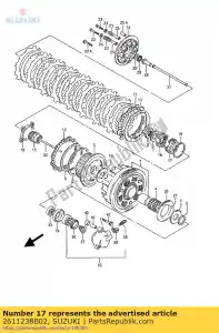 suzuki 2611238B02 came, embreagem, não, 2 - Lado inferior