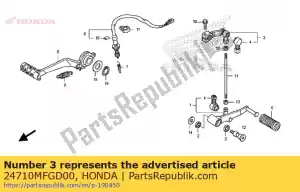 honda 24710MFGD00 brazo comp., cambio de marcha - Lado inferior