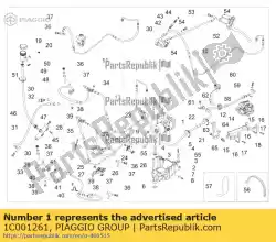 Aquí puede pedir unidad de control de abs de Piaggio Group , con el número de pieza 1C001261: