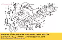 Aqui você pode pedir o fique r, rr f / tanque em Honda , com o número da peça 17502HM7000: