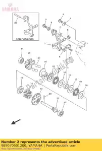 yamaha 989070501200 parafuso, ligação - Lado inferior