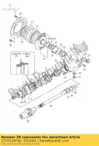 Suzuki 2715110F00 shaft,propeller - Bottom side