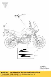 Qui puoi ordinare decalcomania serbatoio rh da Triumph , con numero parte T2402481: