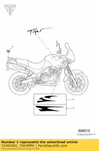 triumph T2402481 decalcomania serbatoio rh - Il fondo