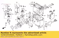 32401KS4000, Honda, przewód, bateria plus honda cn helix spazio  cn250 1 250 , Nowy