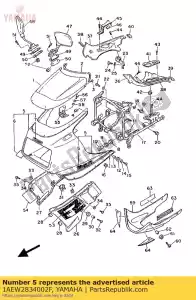 Yamaha 1AEW2834002F lichaam, motorkap - Onderkant