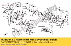 Here you can order the set,l mid*yr264m* from Honda, with part number 64330MEW305ZH: