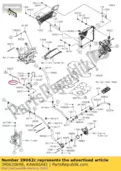 01 slangkoeling,reservoir-ra van Kawasaki, met onderdeel nummer 390620698, bestel je hier online: