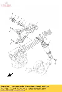 yamaha 4P7F21710000 brazo, trasero 1 - Lado inferior