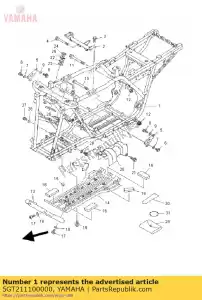 Yamaha 5GT211100000 frame comp. - Bottom side