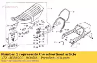 17213GB4000, Honda, ajuste del elemento del filtro de aire de goma honda (e) england cb clm little cub (x) japan zb (j) 50 125 1984 1988 1999, Nuevo
