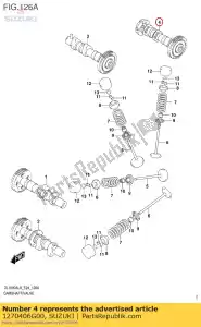 suzuki 1270406G00 conjunto de árbol de levas, e - Lado inferior