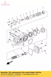 Ici, vous pouvez commander le boulon 2 auprès de Yamaha , avec le numéro de pièce 1SCE35740000: