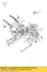 triumph T2070347 frame adjuster, m16 - Bottom side