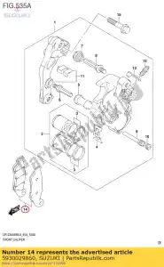 Suzuki 5930029860 pad set - Bottom side