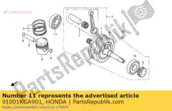 lager, radiale kogel, 28x van Honda, met onderdeel nummer 91001KGA901, bestel je hier online:
