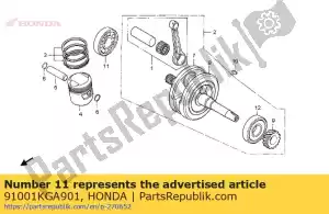 honda 91001KGA901 bearing, radial ball, 28x - Bottom side