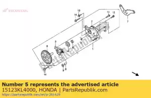 honda 15123KL4000 rotor, oil pump inner - Bottom side