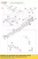 5870304800030, KTM, support de repose-pieds re.l / s bla.04 ktm duke lc4 ls smc 400 625 640 660 2004 2005 2006, Nouveau