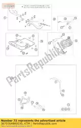 Here you can order the footrest bracket re. L/s bla. 04 from KTM, with part number 5870304800030: