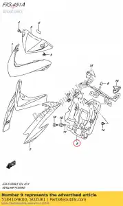 suzuki 5184104K00 couvercle, lampe frontale - La partie au fond