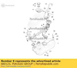 indicator brandstofniveau van Piaggio Group, met onderdeel nummer 680123, bestel je hier online: