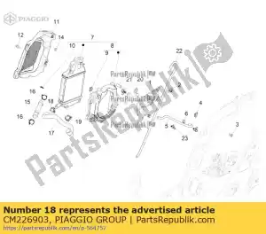 Piaggio Group CM226903 pince à ressort 22/12 - La partie au fond