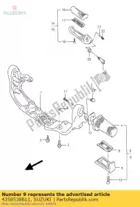 suzuki 4358538B11 cobrir, for.foot. - Lado inferior