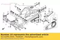 52102MCJ000, Honda, écrou, pivot de bras oscillant honda cbr fireblade rr cbr900rr 900 , Nouveau