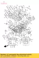 4H7113630000, Yamaha, bullone, tenuta cilindro 3 yamaha xj 900 1986 1987 1989 1990 1991 1992 1995 1996 1997 1998 2000 2001 2002, Nuovo