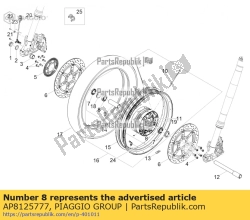 Aprilia AP8125777, Ball bearing 25x47x12, OEM: Aprilia AP8125777